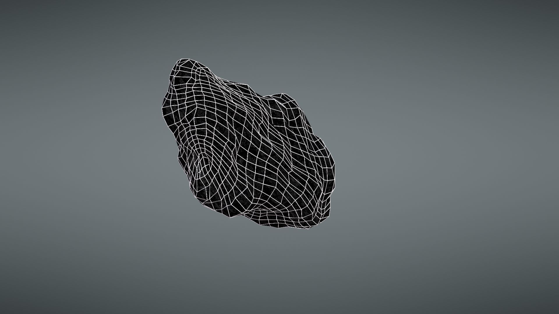 Asteroid rock Low-poly 3D model_29