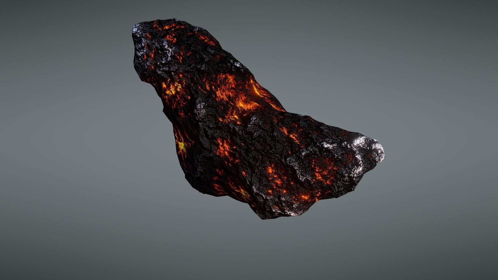 Asteroid rock Low-poly 3D model_10