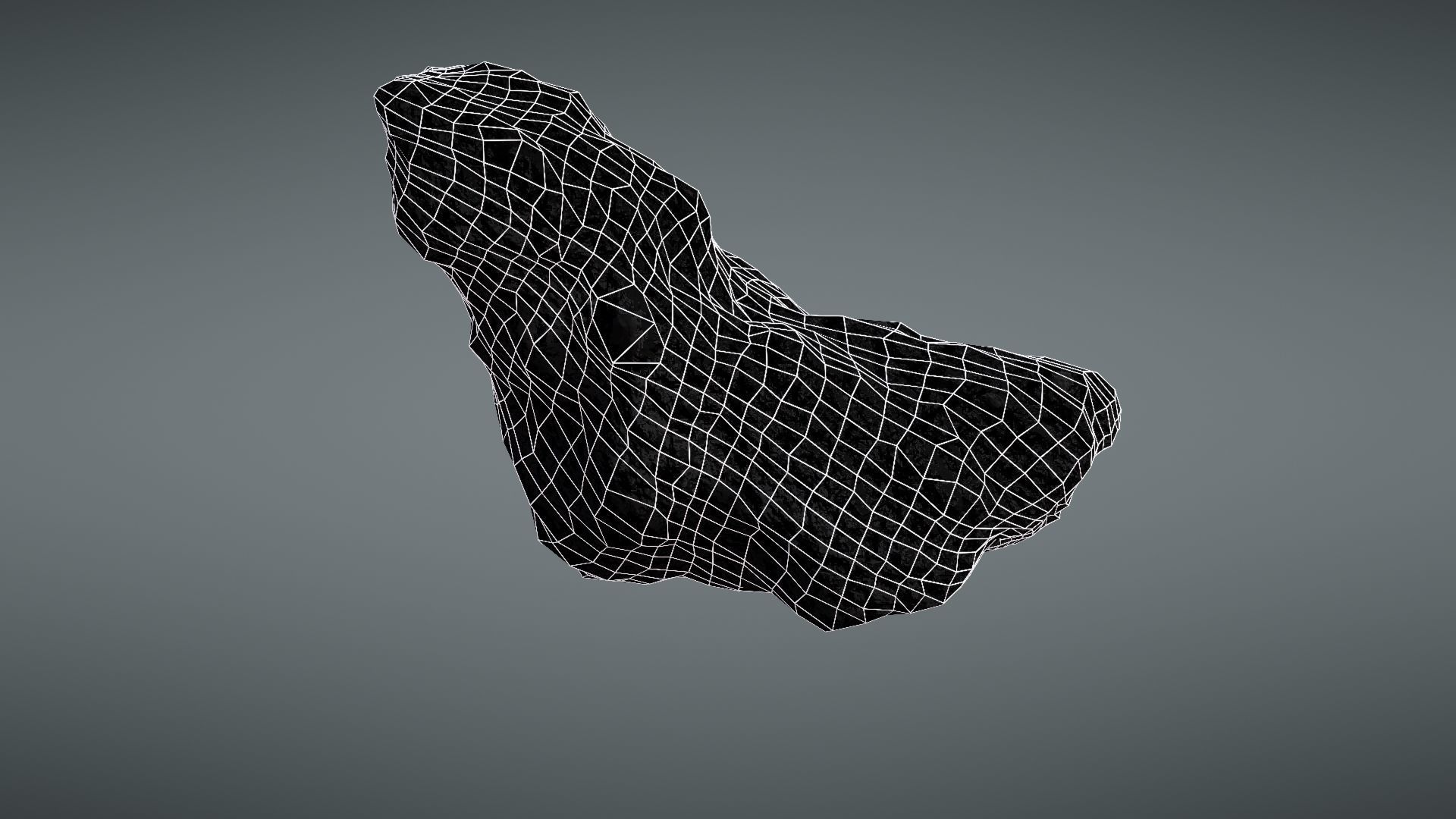 Asteroid rock Low-poly 3D model_26