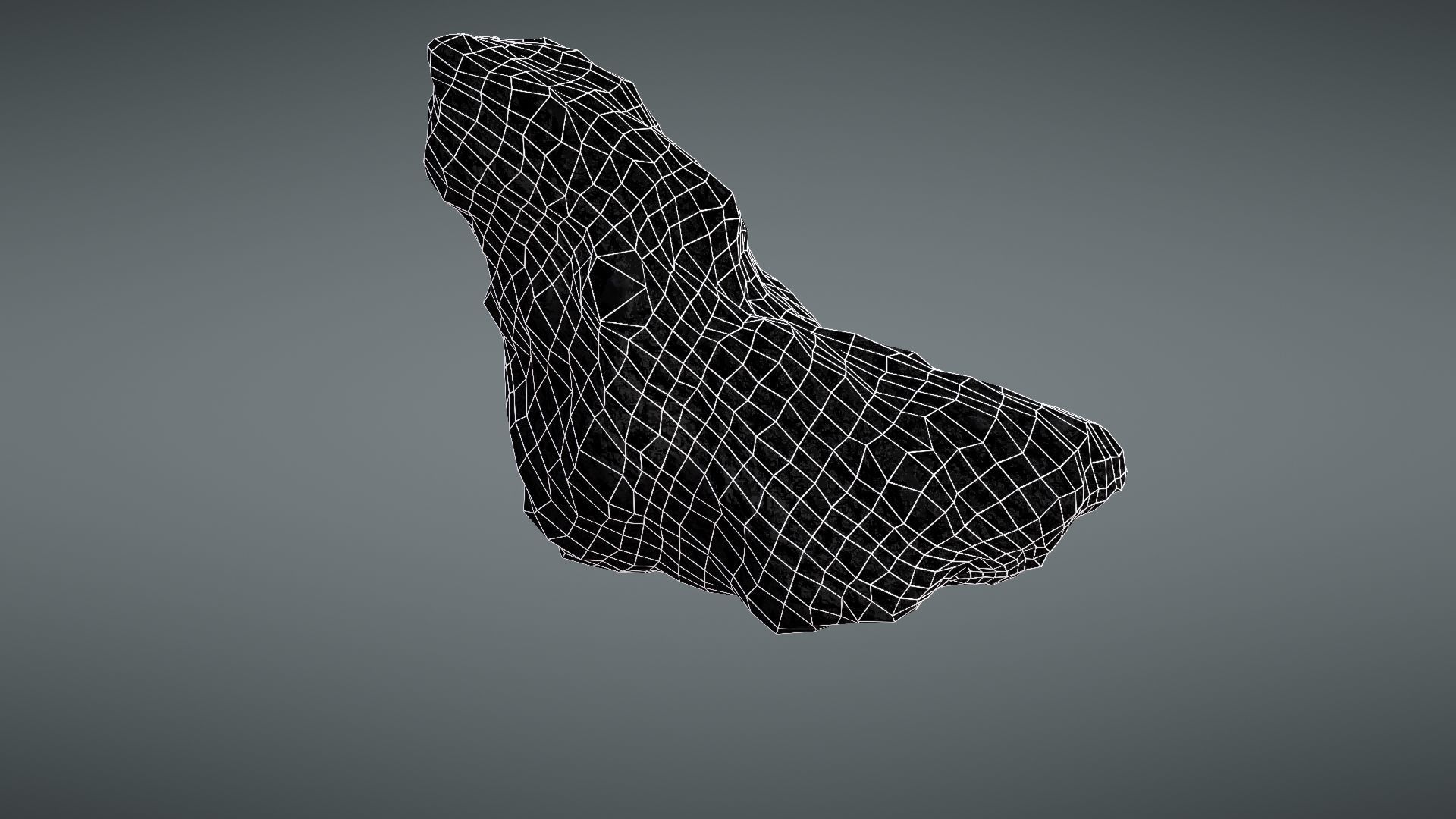 Asteroid rock Low-poly 3D model_20