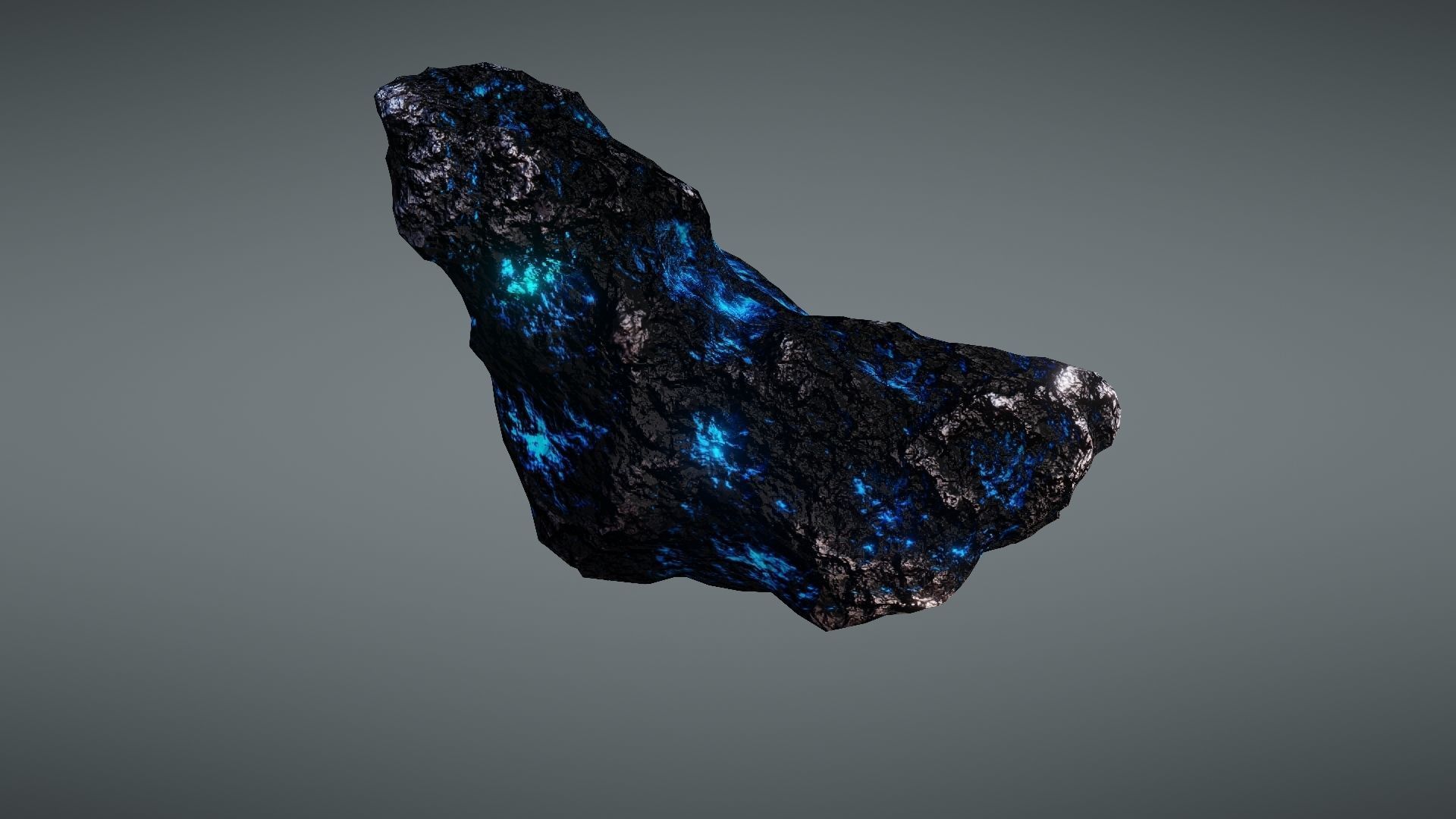 Asteroid rock Low-poly 3D model_13