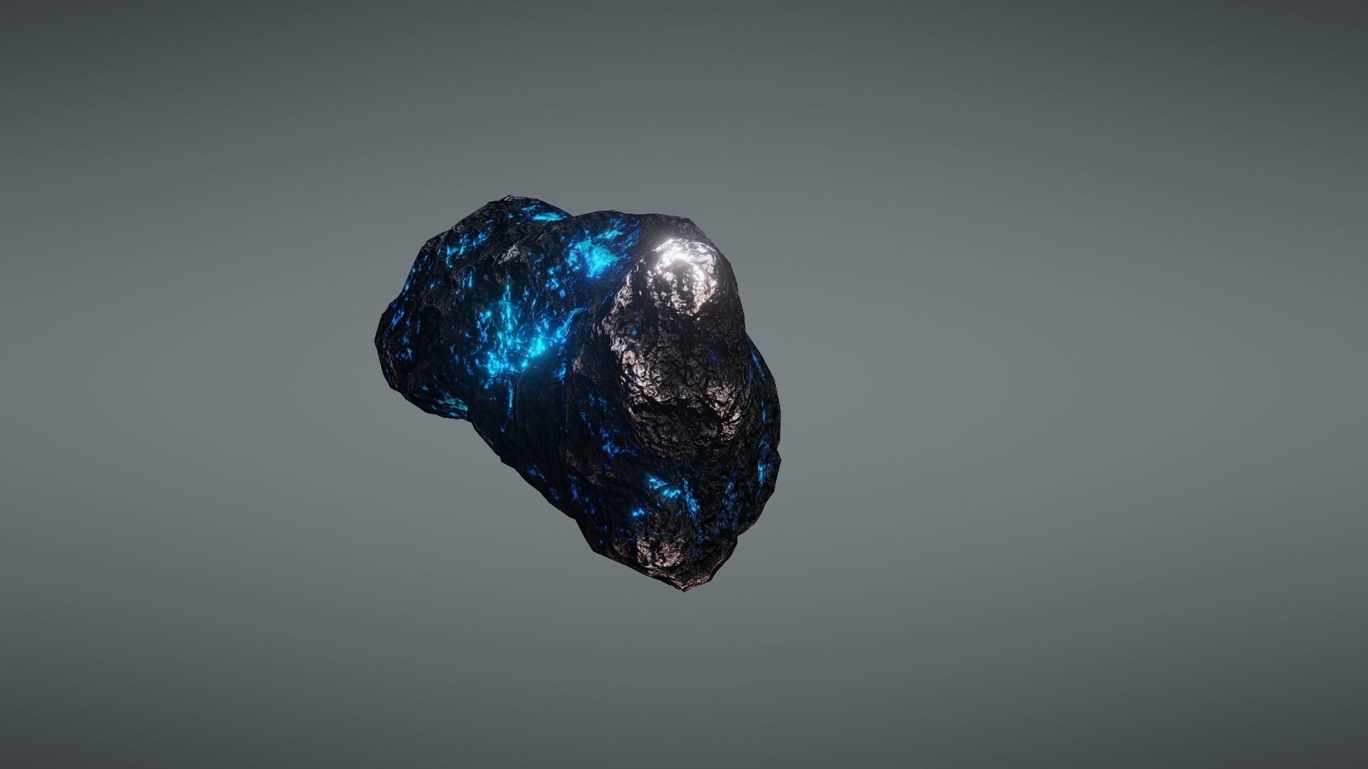 Asteroid rock Low-poly 3D model_23