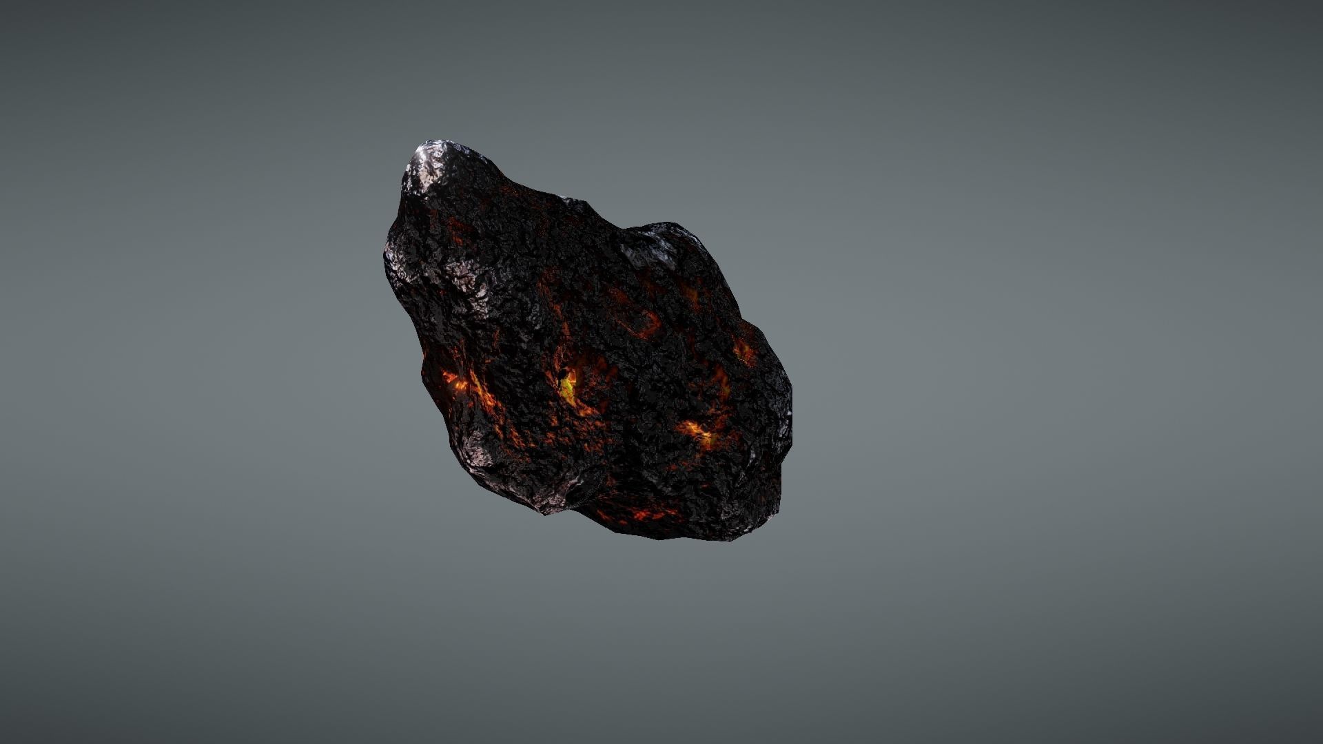 Asteroid rock Low-poly 3D model_11