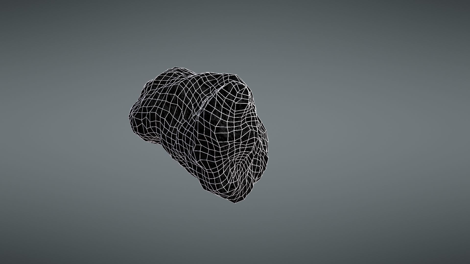 Asteroid rock Low-poly 3D model_30