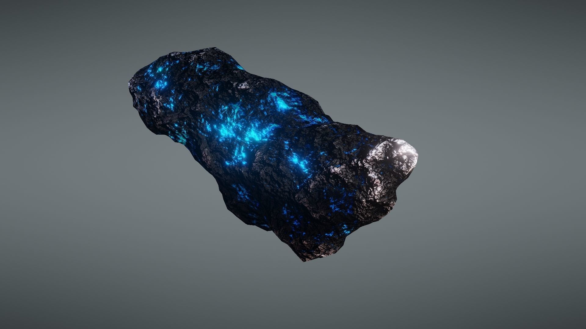 Asteroid rock Low-poly 3D model_18