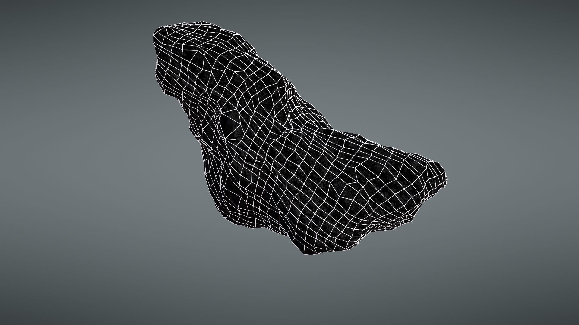 Asteroid rock Low-poly 3D model_34