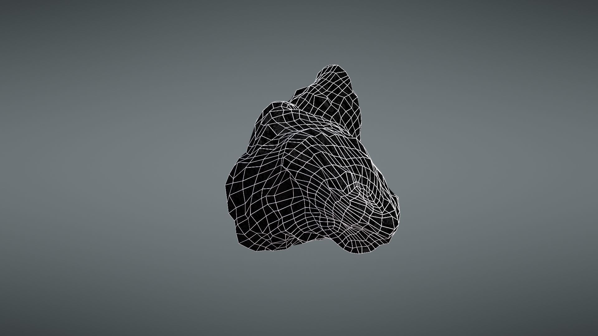 Asteroid rock Low-poly 3D model_21