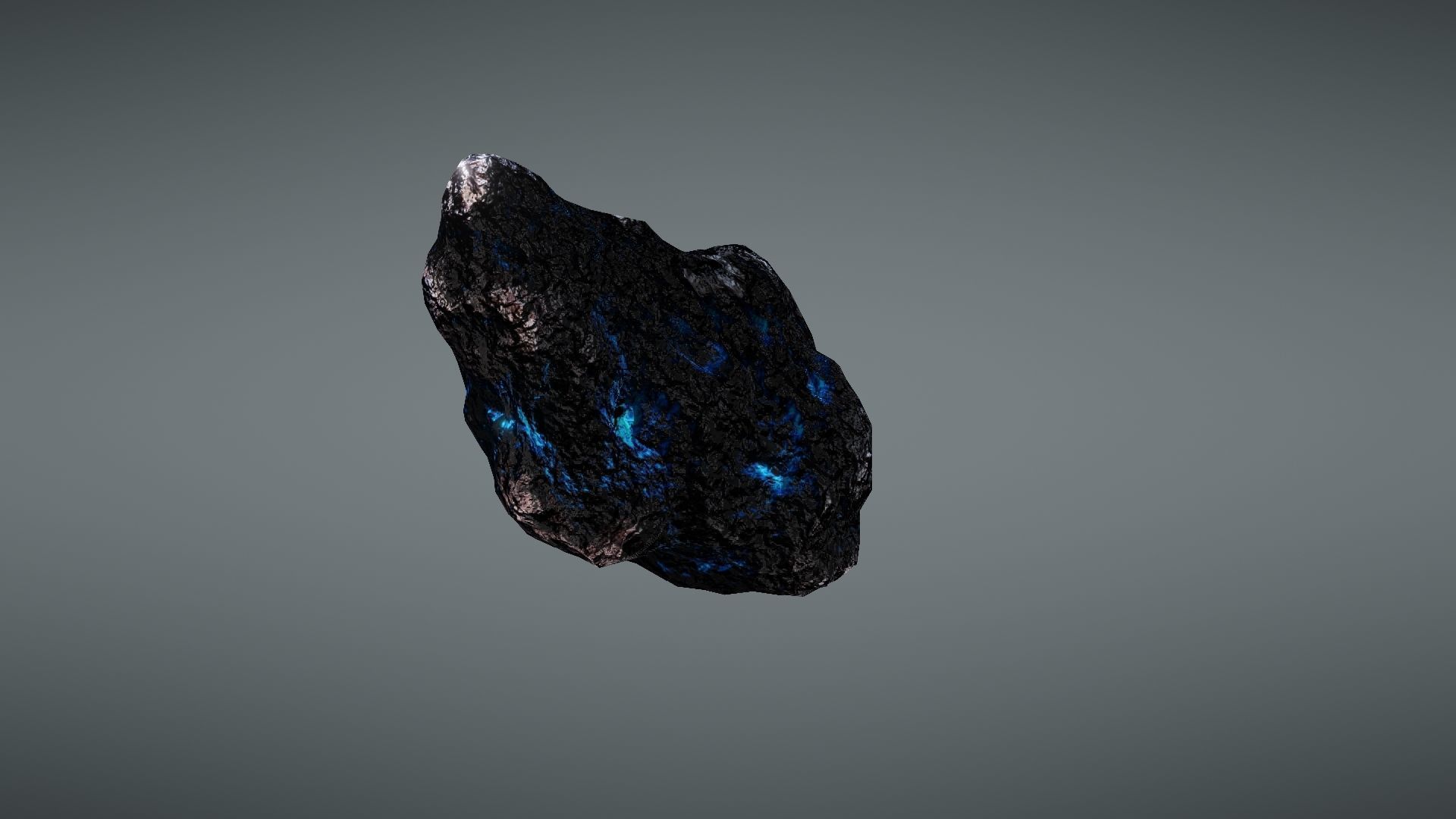 Asteroid rock Low-poly 3D model_16