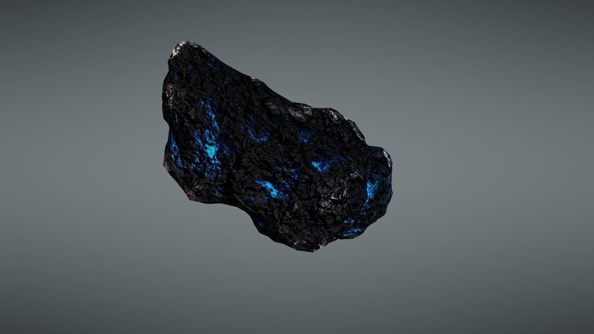 Asteroid rock Low-poly 3D model_17