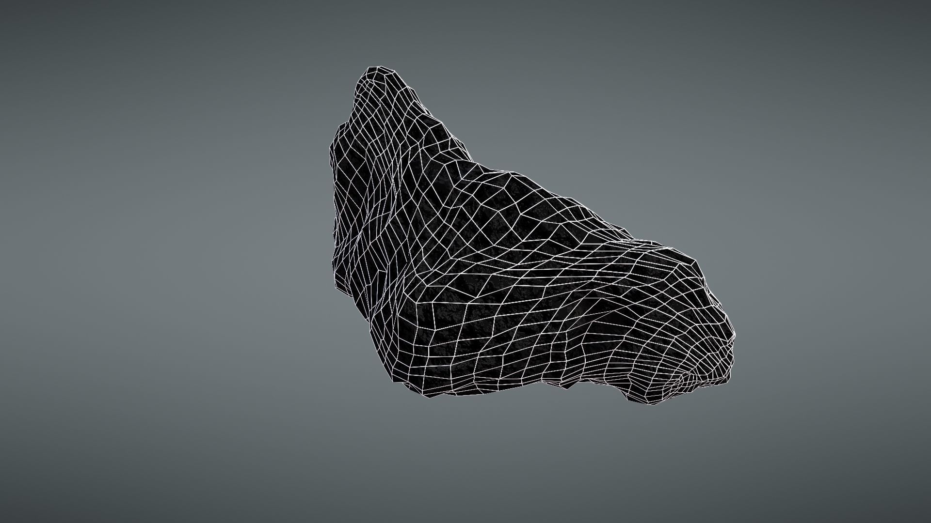 Asteroid rock Low-poly 3D model_22