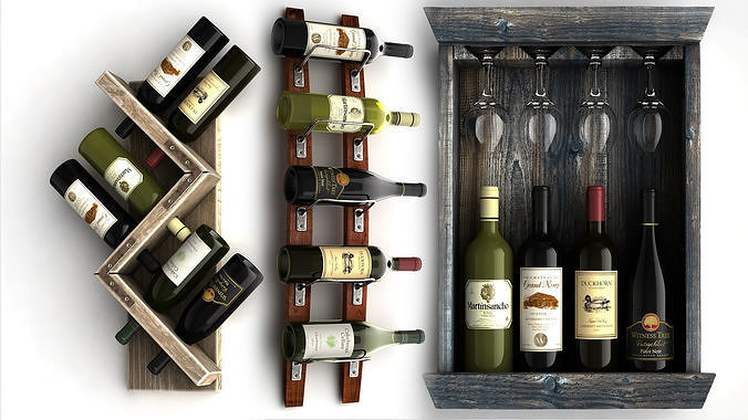 Wine Racks Pack 3D Model Collection