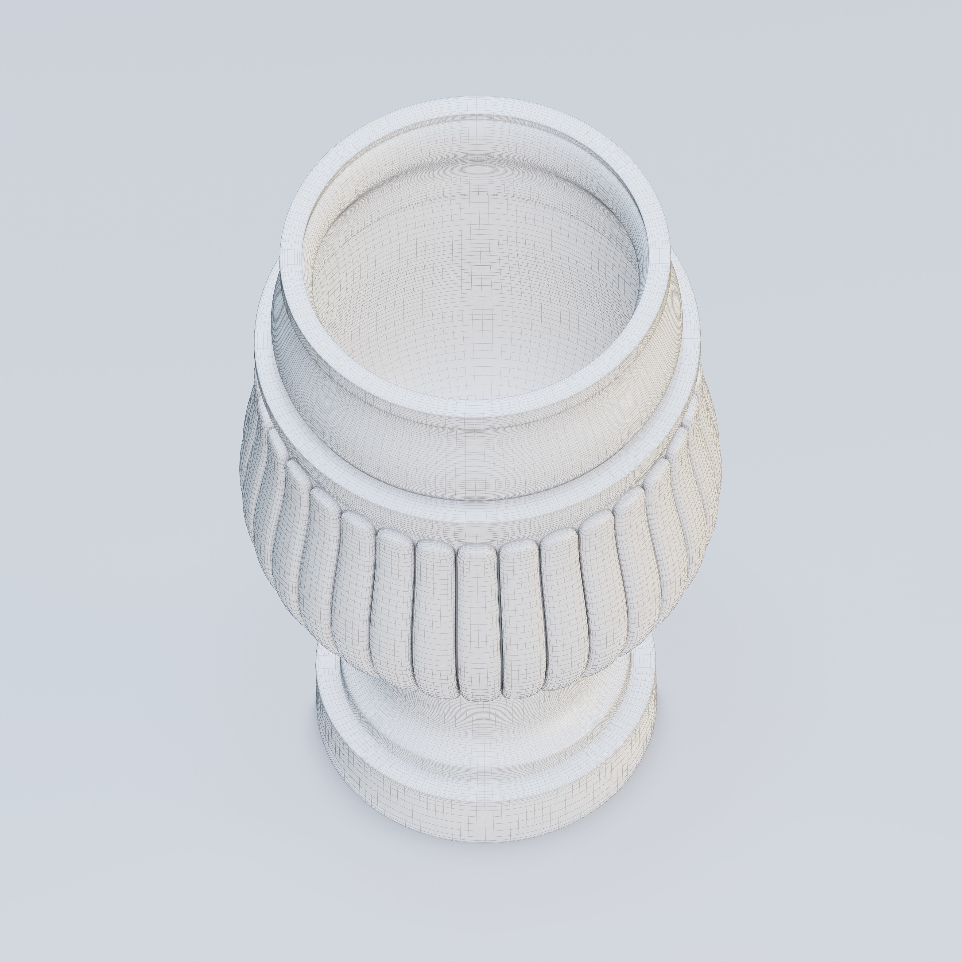 Garden urn planter04 3D model_9