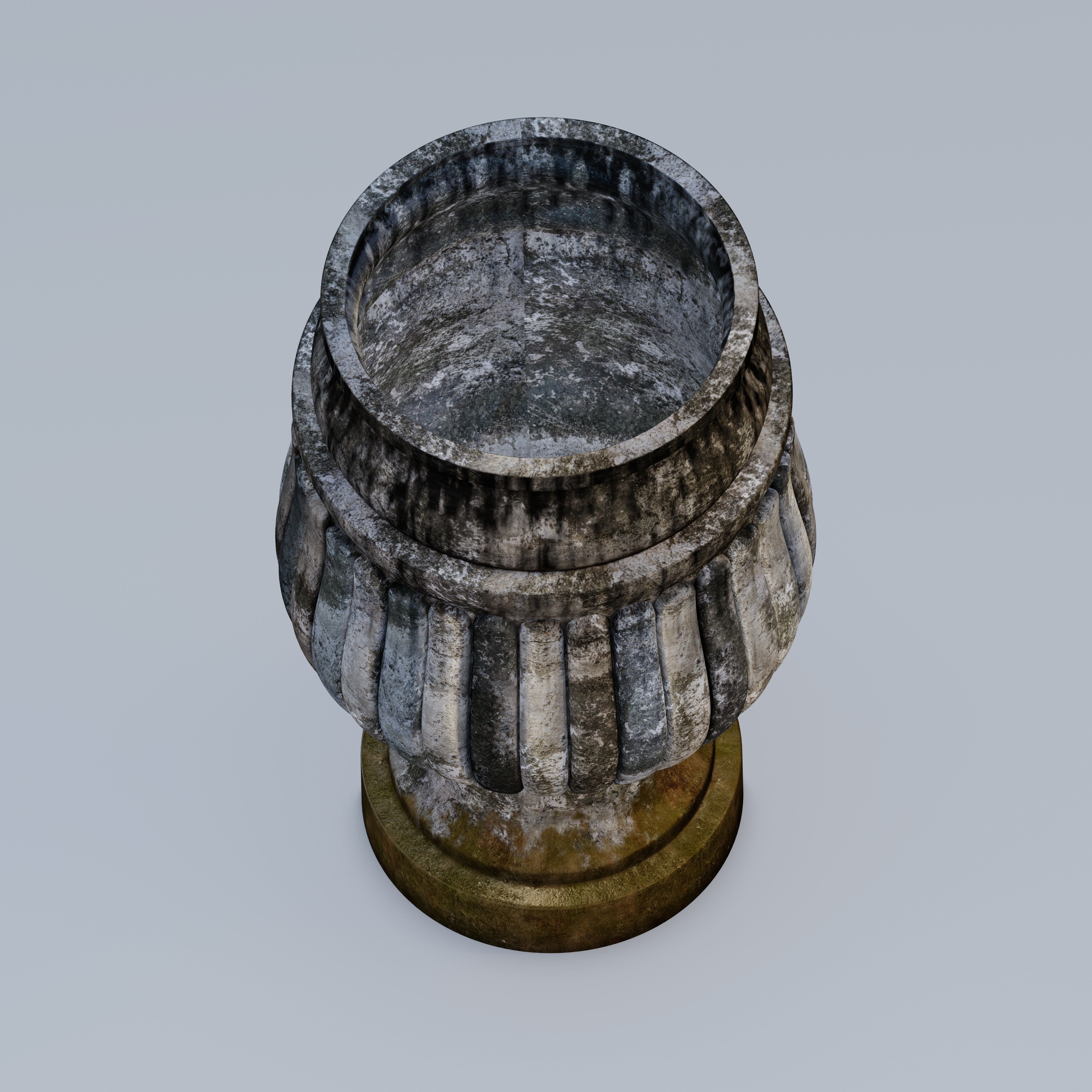 Garden urn planter04 3D model_4