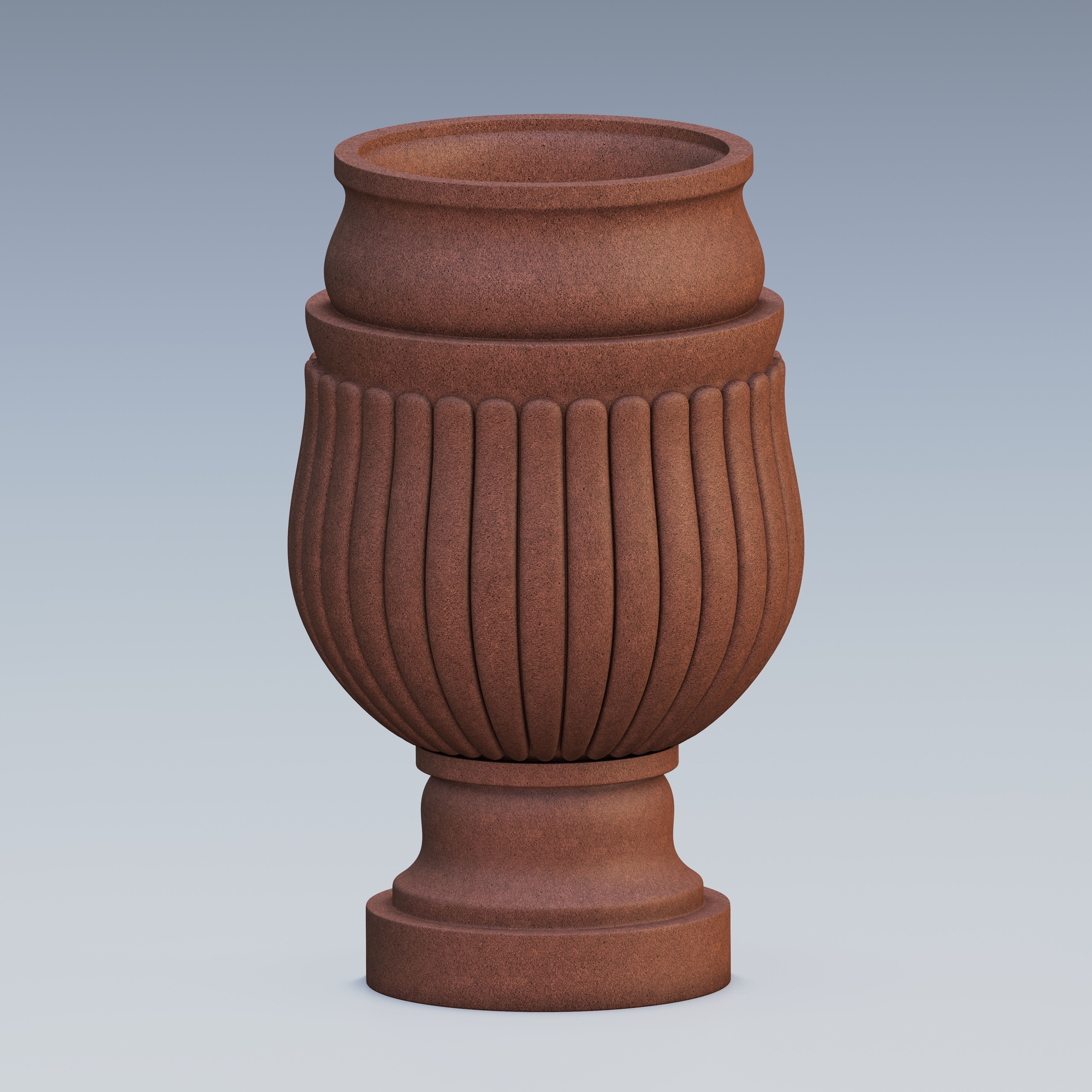 Garden urn planter04 3D model_2