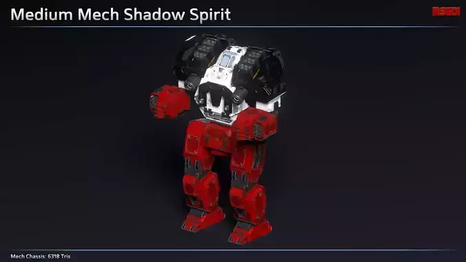 Medium Mech Shadow Spirit Low-poly 3D model