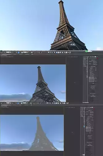 3DMAX model-Eiffel Tower