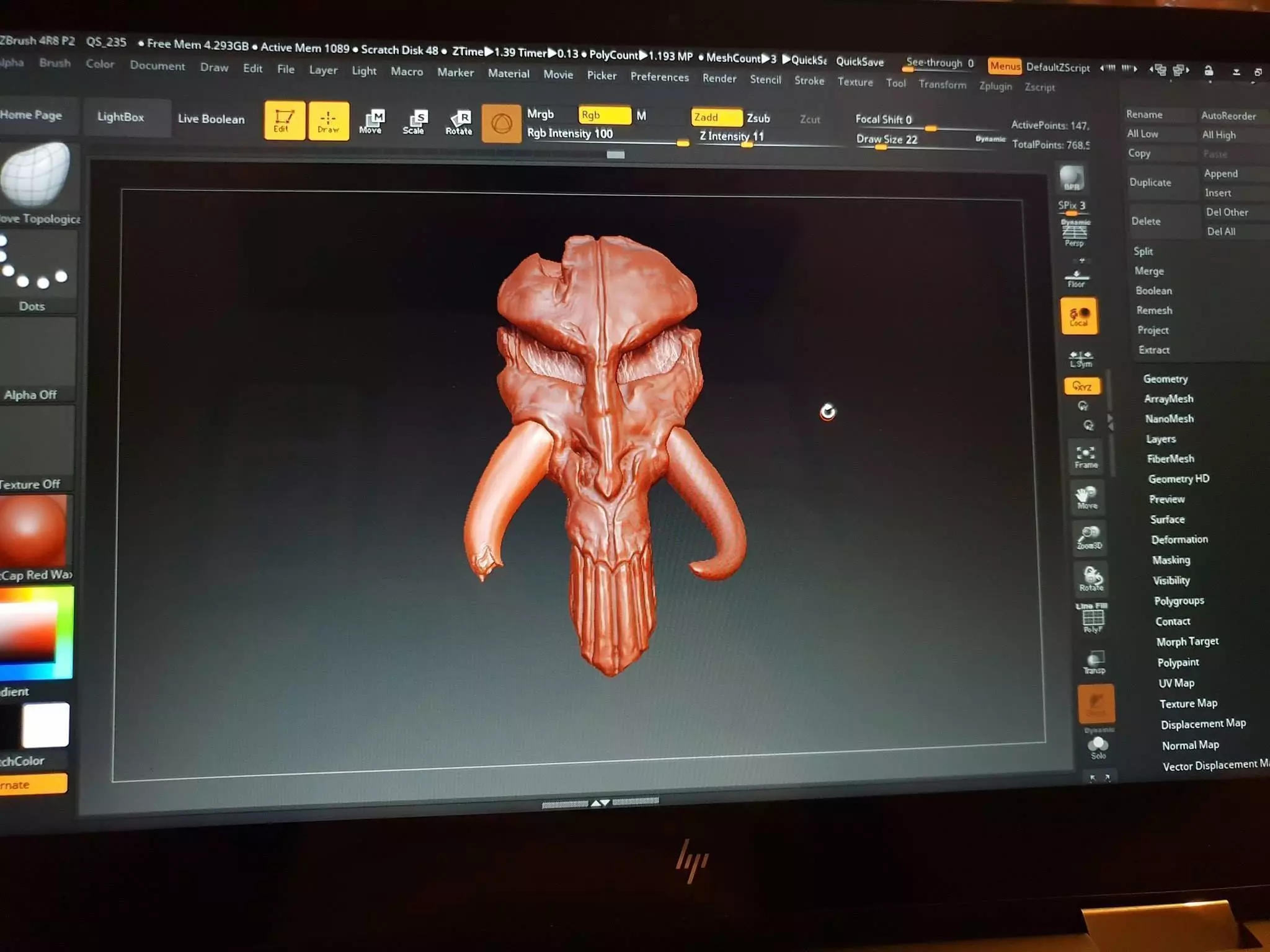 Mythosaur Skull 3D print model_0
