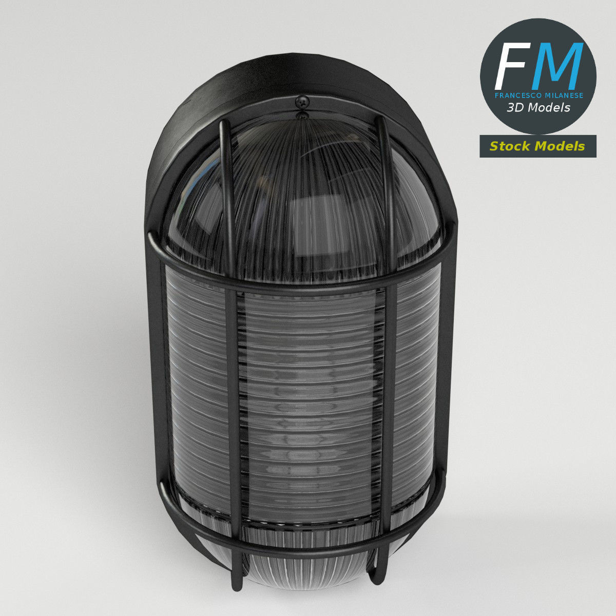 Bulkhead lamp 3D model_2