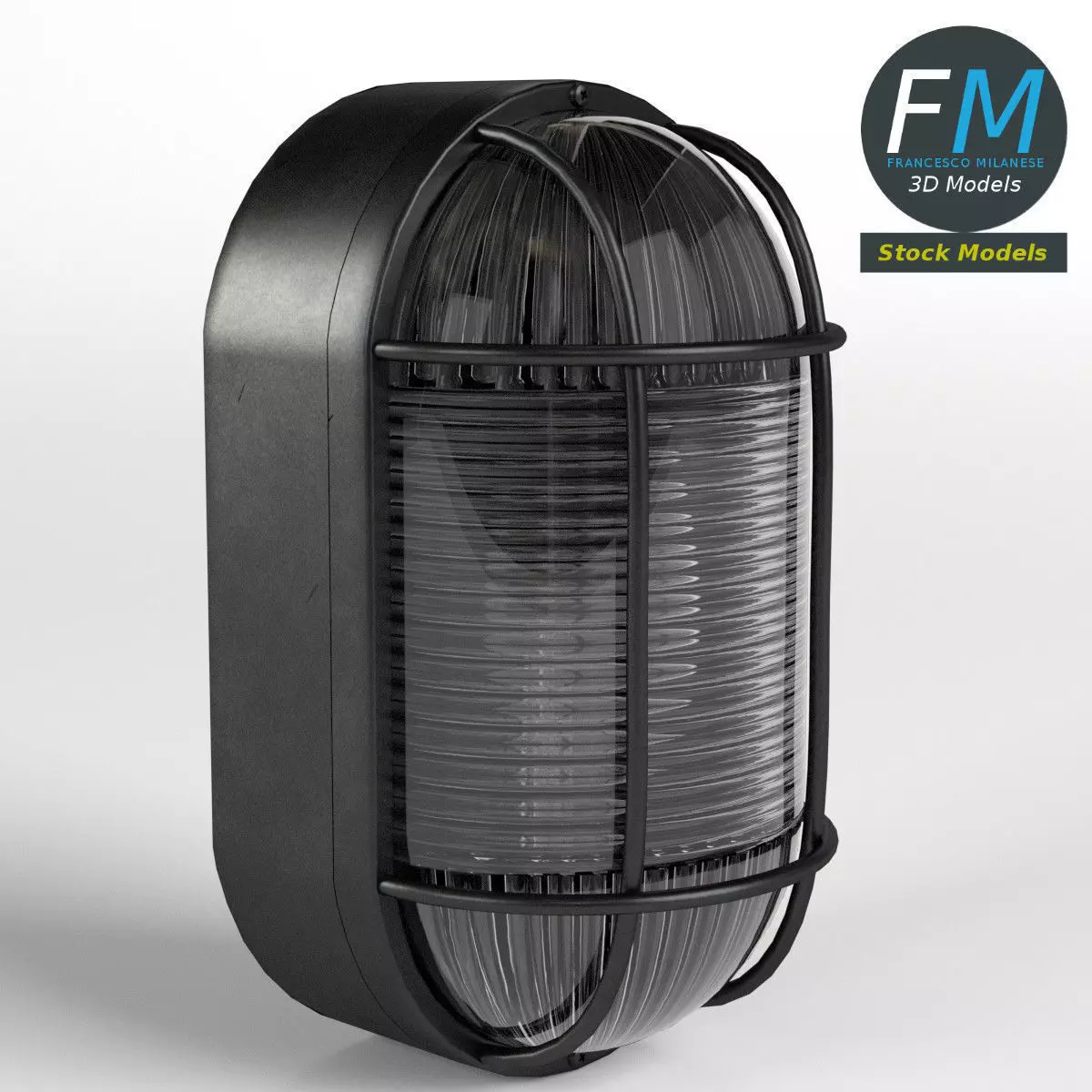 Bulkhead lamp 3D model_0