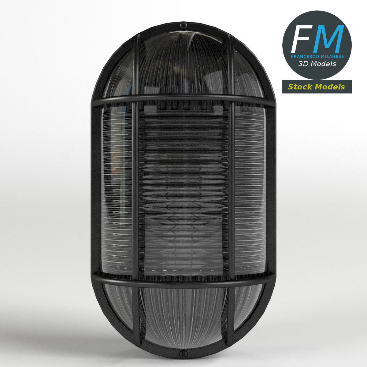 Bulkhead lamp 3D model_3