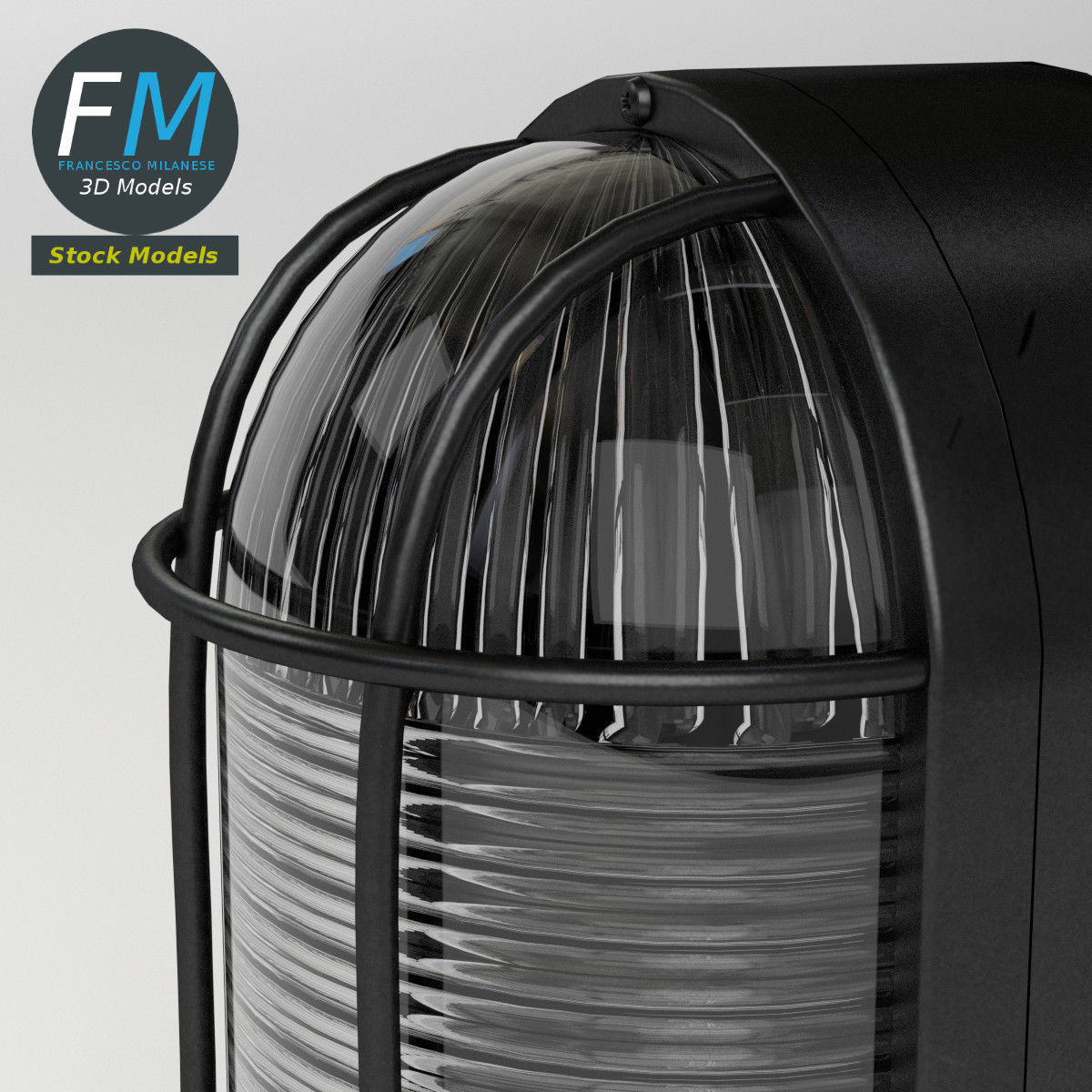 Bulkhead lamp 3D model_5