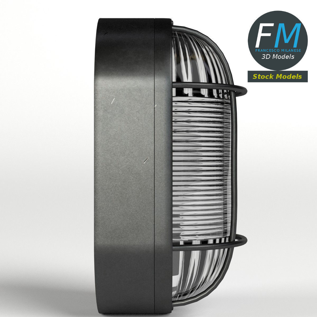 Bulkhead lamp 3D model_4