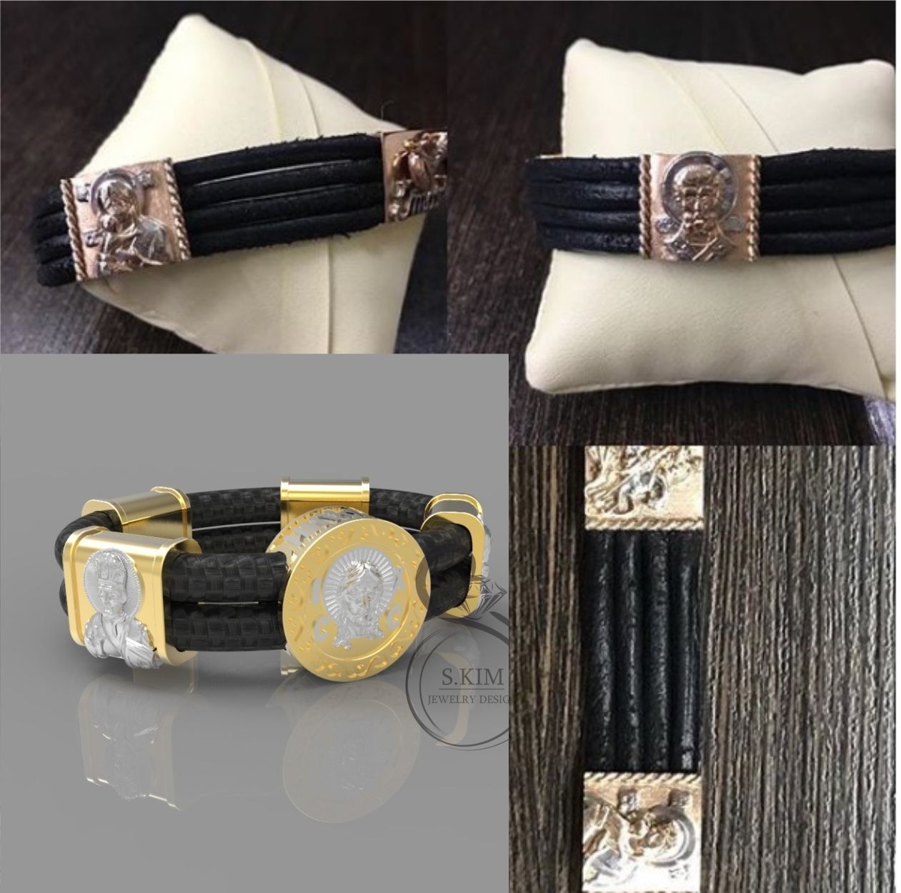 Details of bracelet and lock  3D print model_2