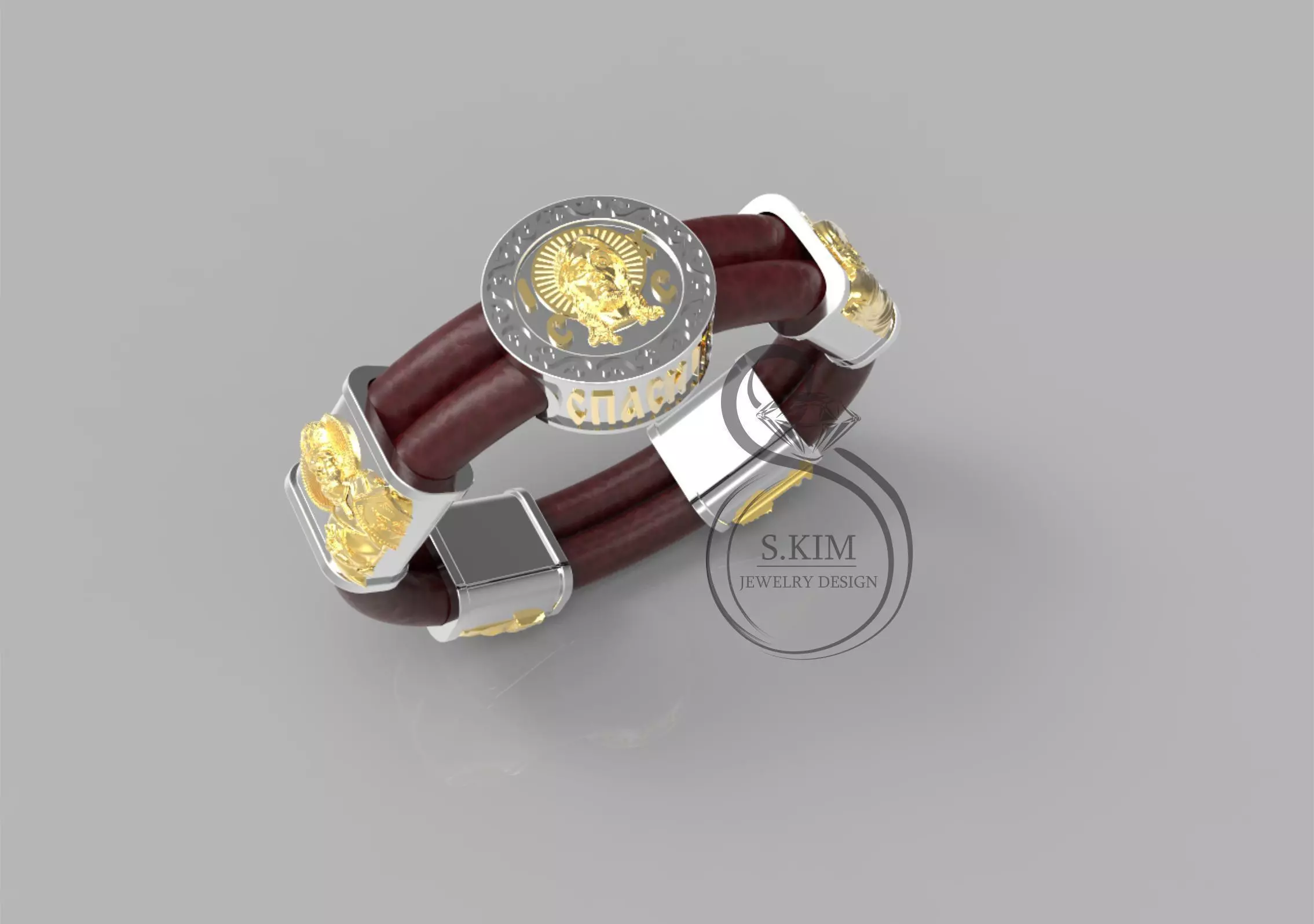 Details of bracelet and lock  3D print model_0