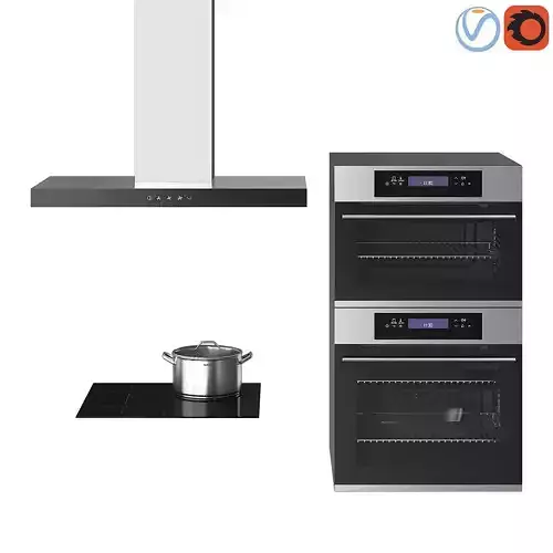 KULINARISK stainless steel chimney hood 3D model