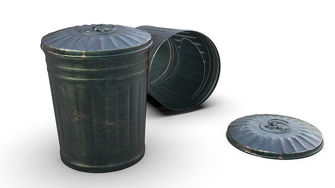 classic garbage bin 3D model