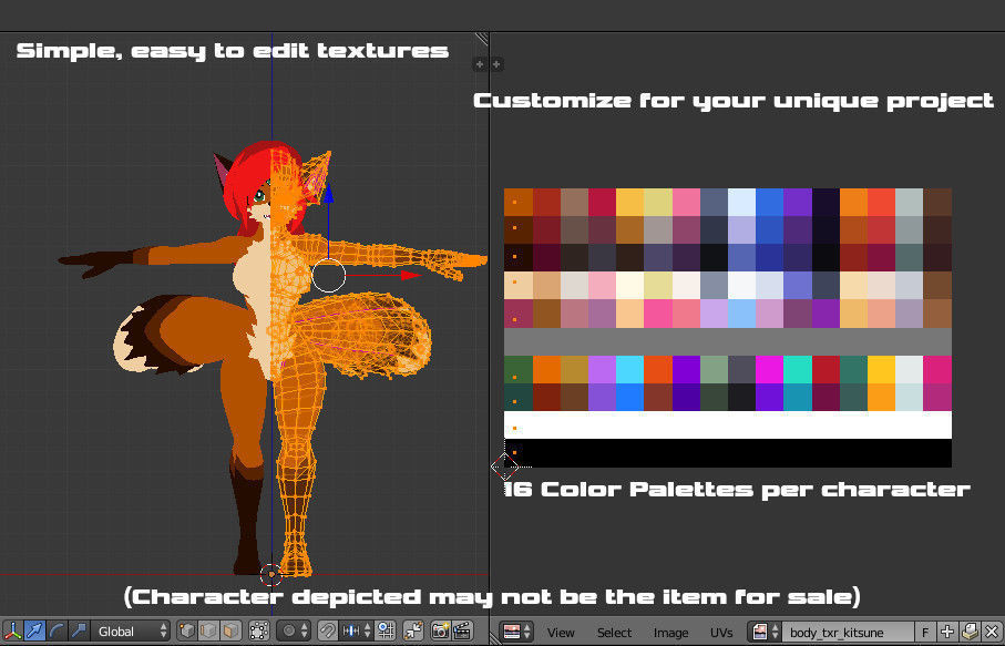 Acheron Abyssian Nude Low-poly 3D model_14