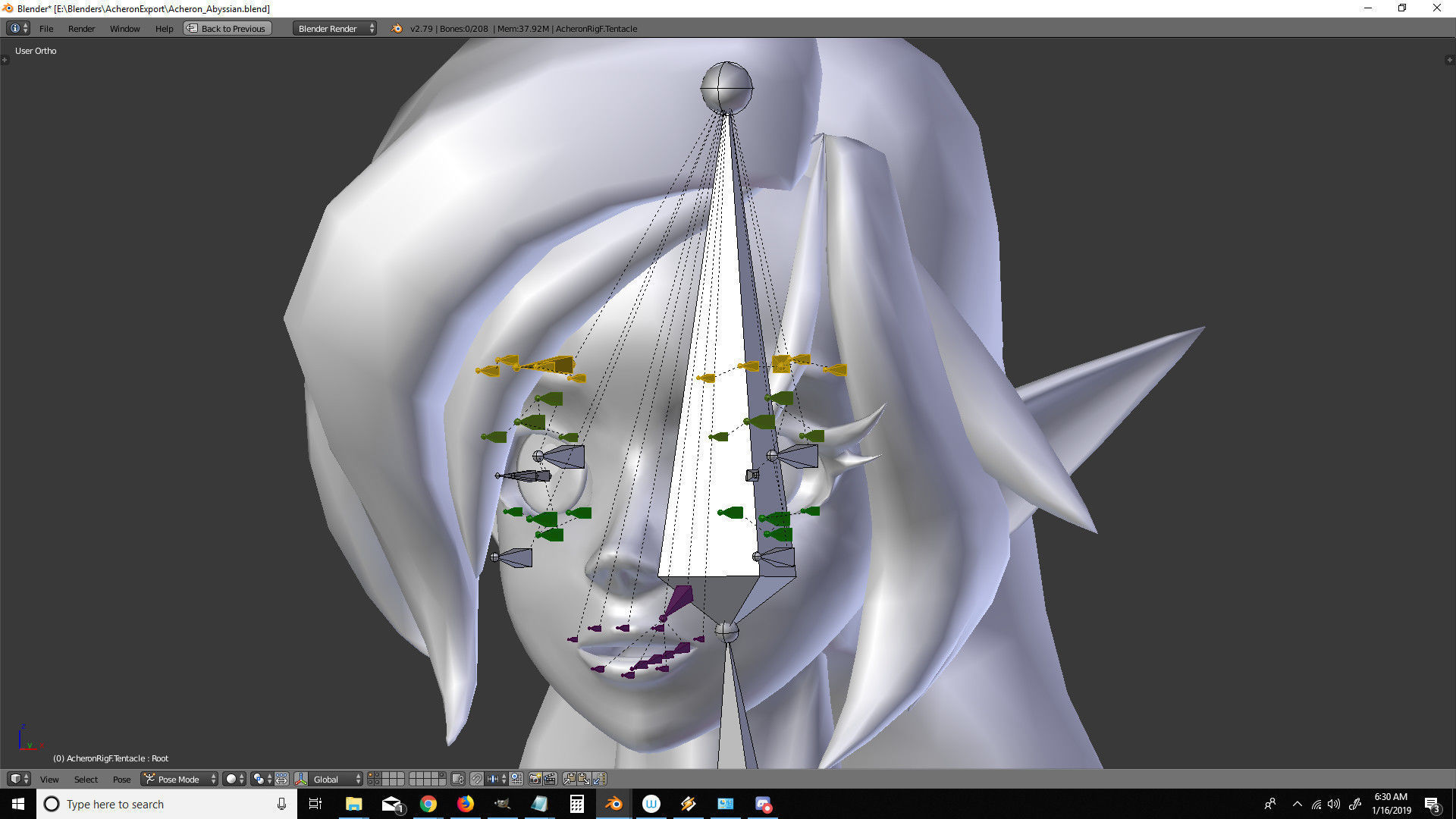 Acheron Abyssian Nude Low-poly 3D model_12
