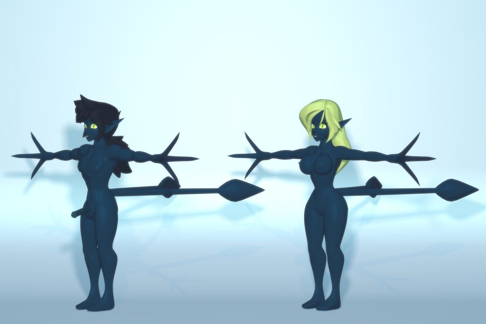 Acheron Abyssian Nude Low-poly 3D model_4