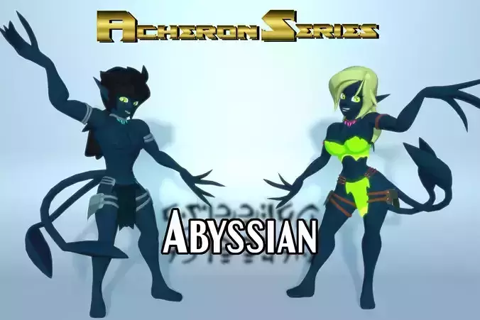 Acheron Abyssian Nude Low-poly 3D model