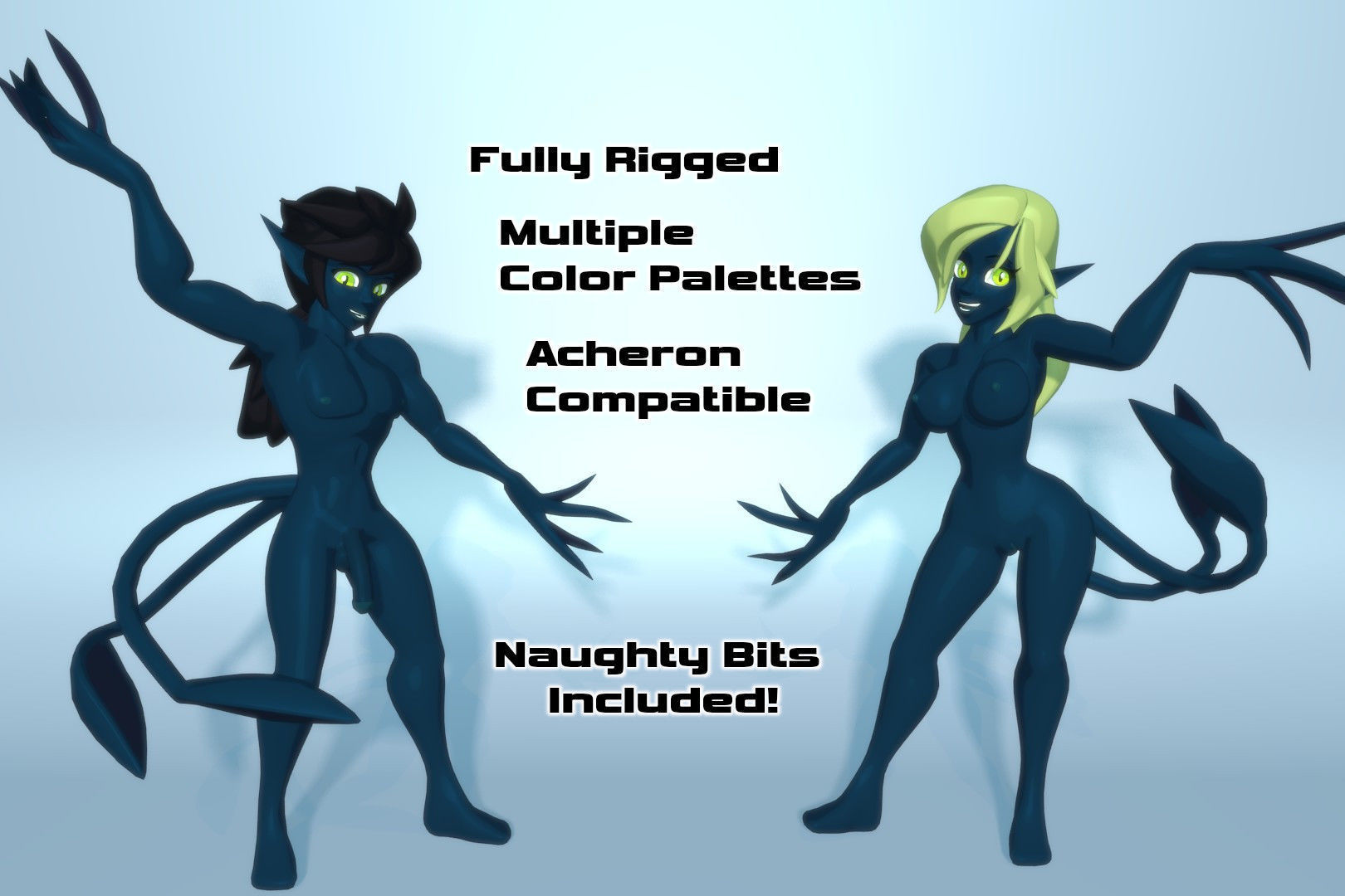 Acheron Abyssian Nude Low-poly 3D model_1