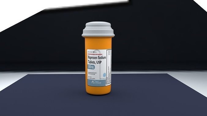 Painkiller pill bottle Low-poly 3D model