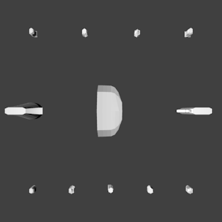 Dilophosaurus Male Right Leg STL 3D print model_6