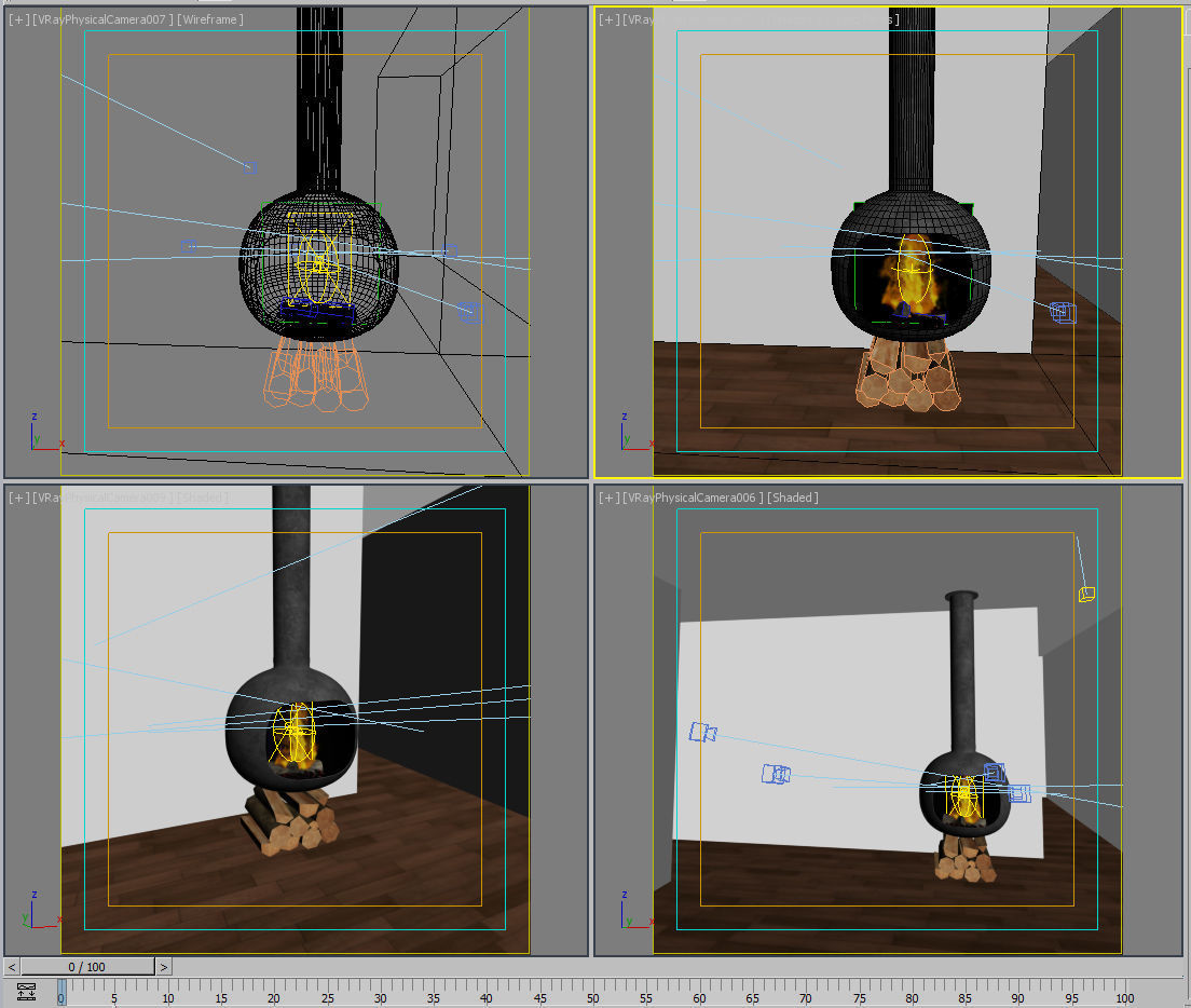 Fire place 01 3D model_7