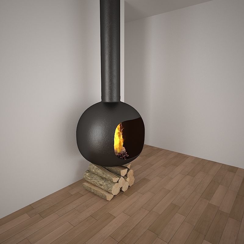 Fire place 01 3D model_4