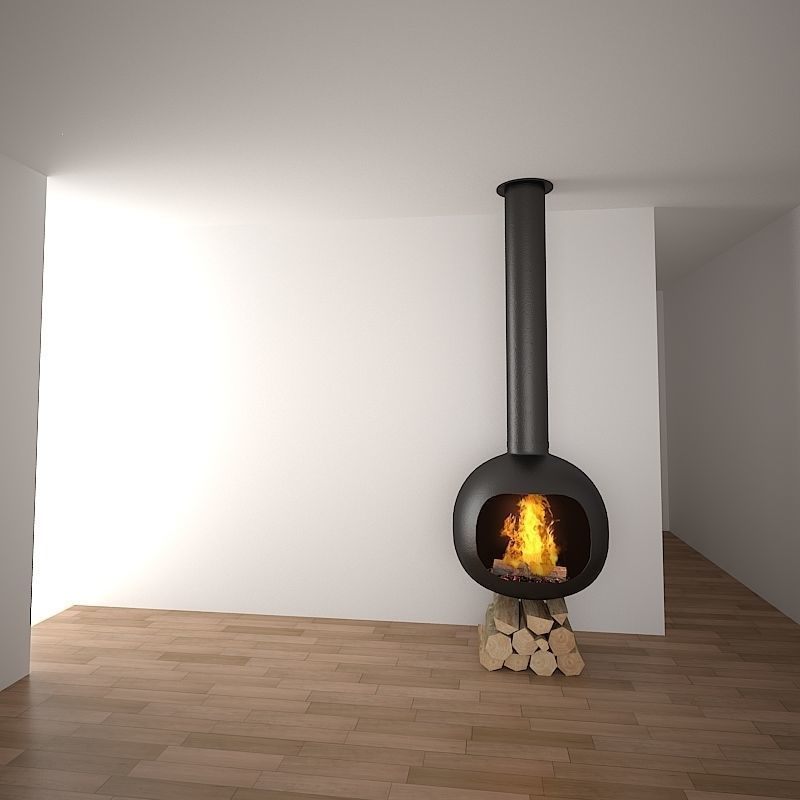 Fire place 01 3D model_5
