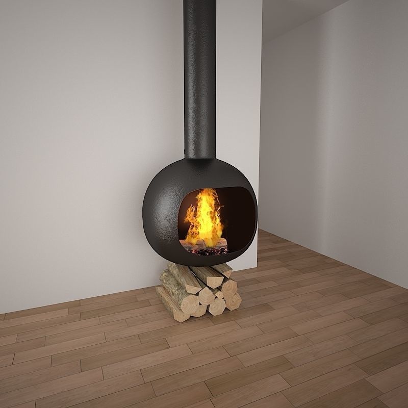 Fire place 01 3D model_1