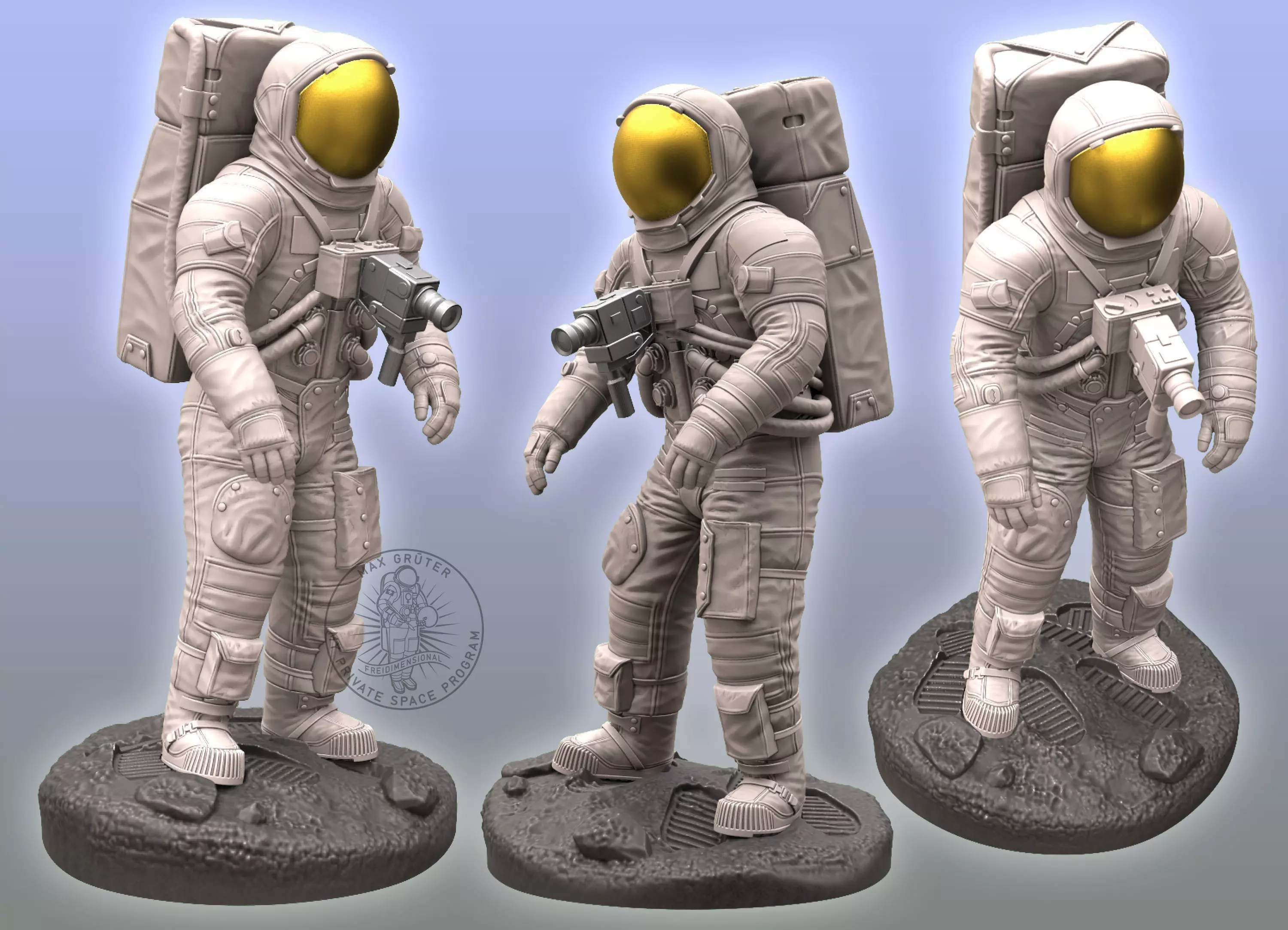 Apollo Astronaut Sculpture 3D print model_0