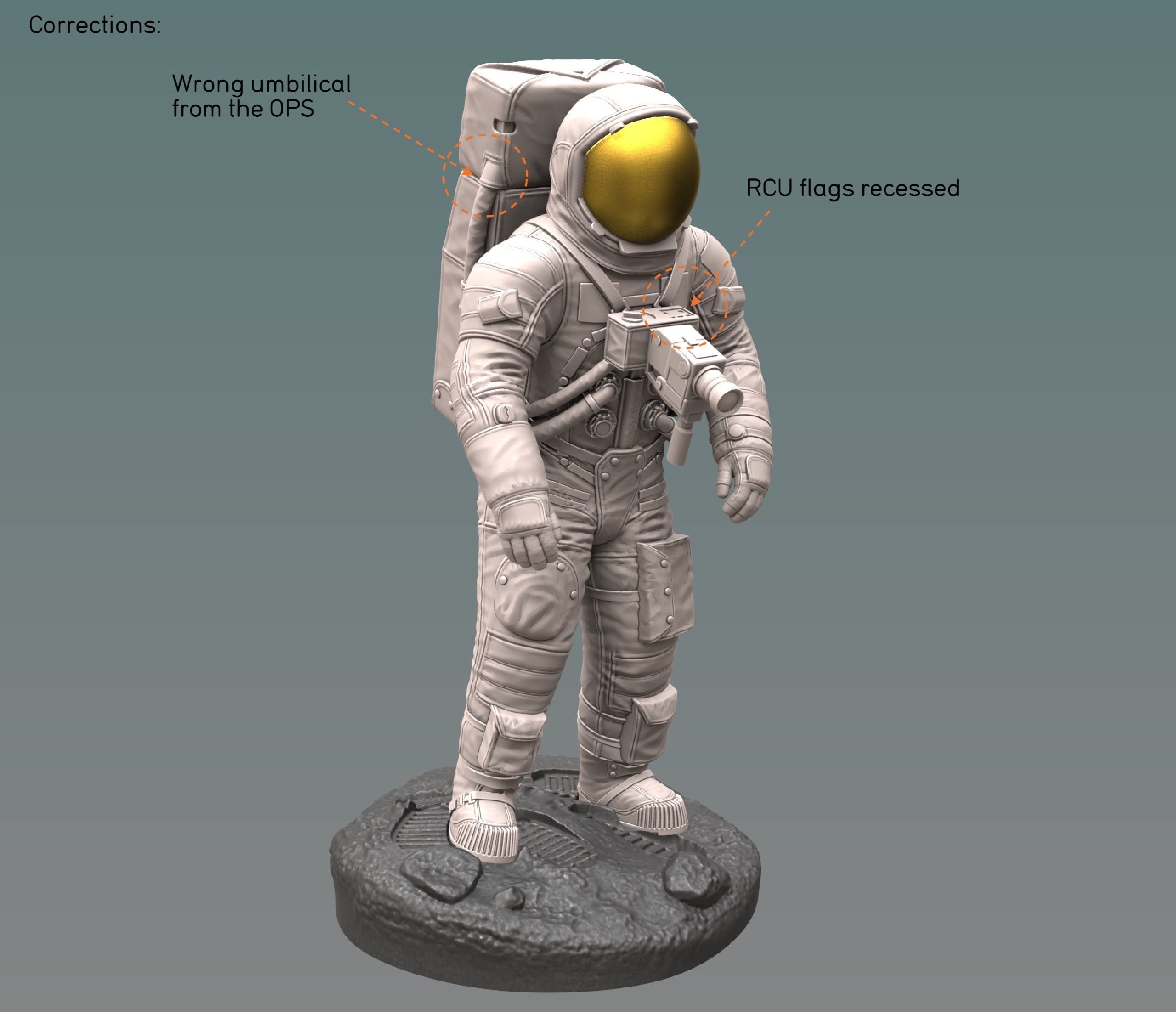 Apollo Astronaut Sculpture 3D print model_3
