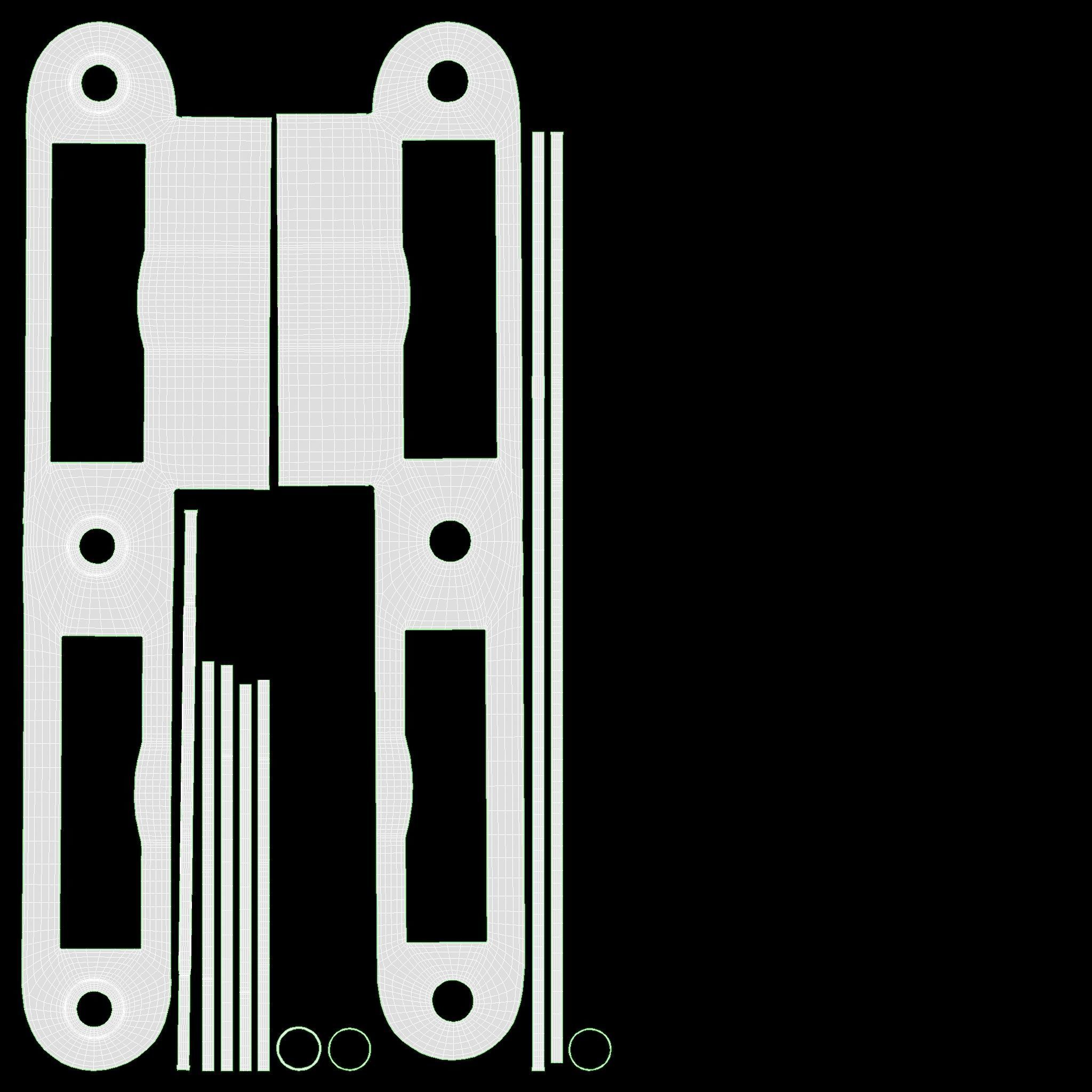 standard door strike plate 3D model_6