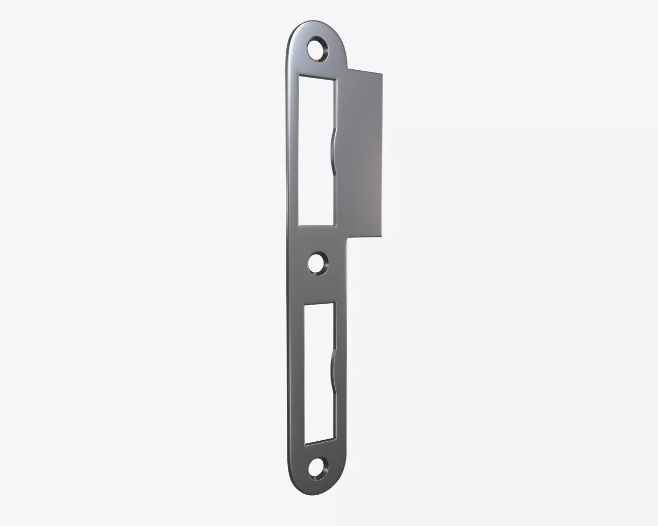 standard door strike plate 3D model_0