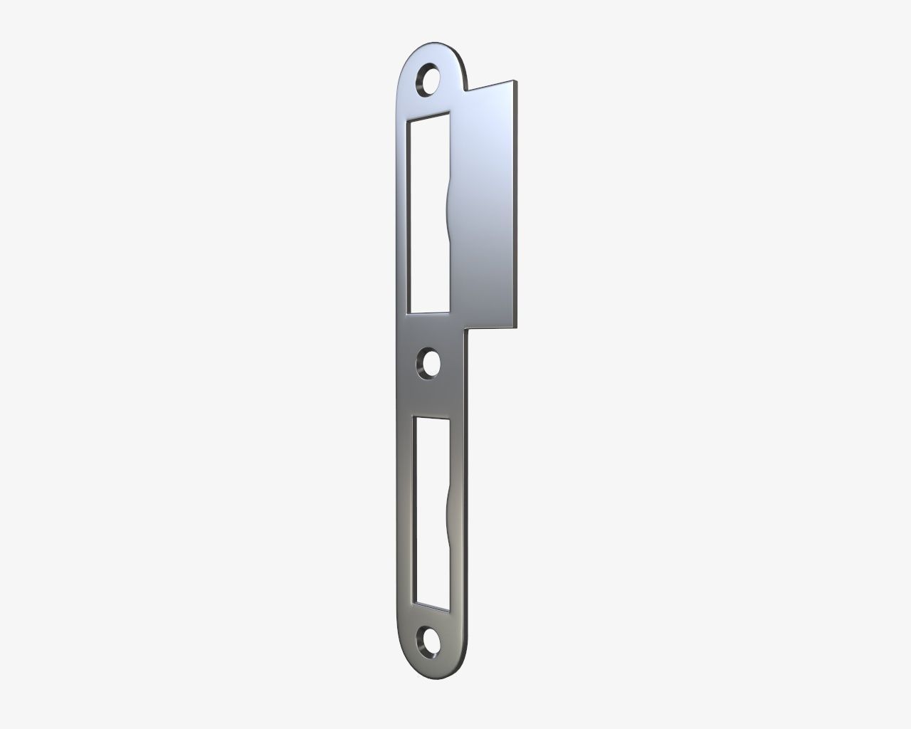 standard door strike plate 3D model_2