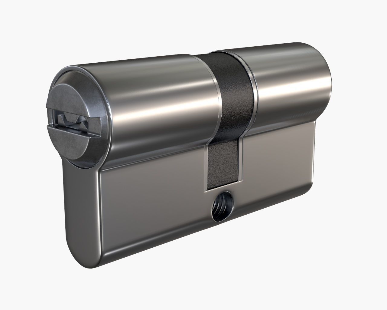 standard door profile cylinder PZ 3D model_2