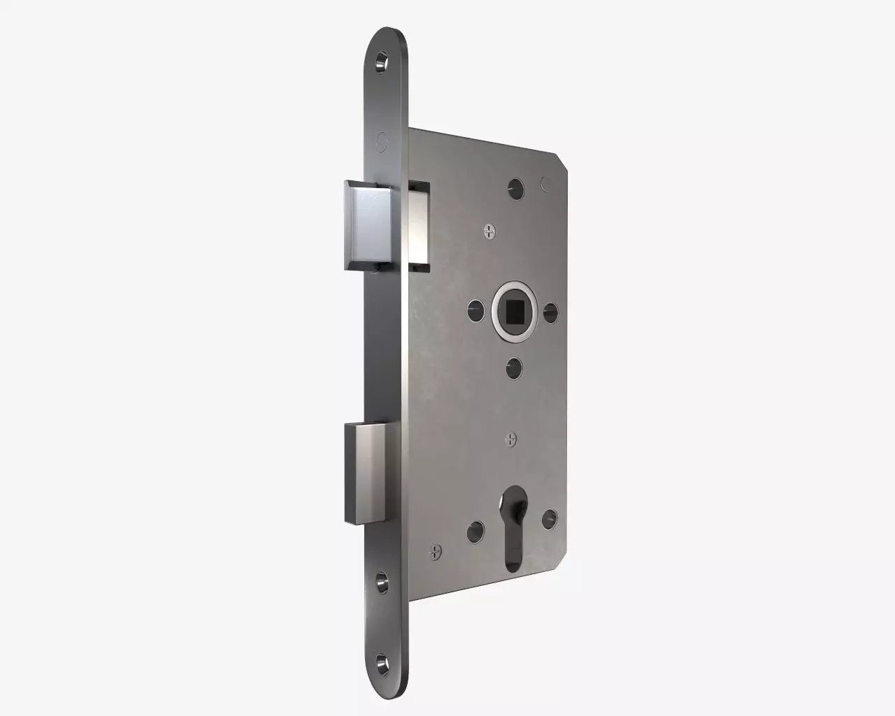 standard door lock for interior doors 3D model_0