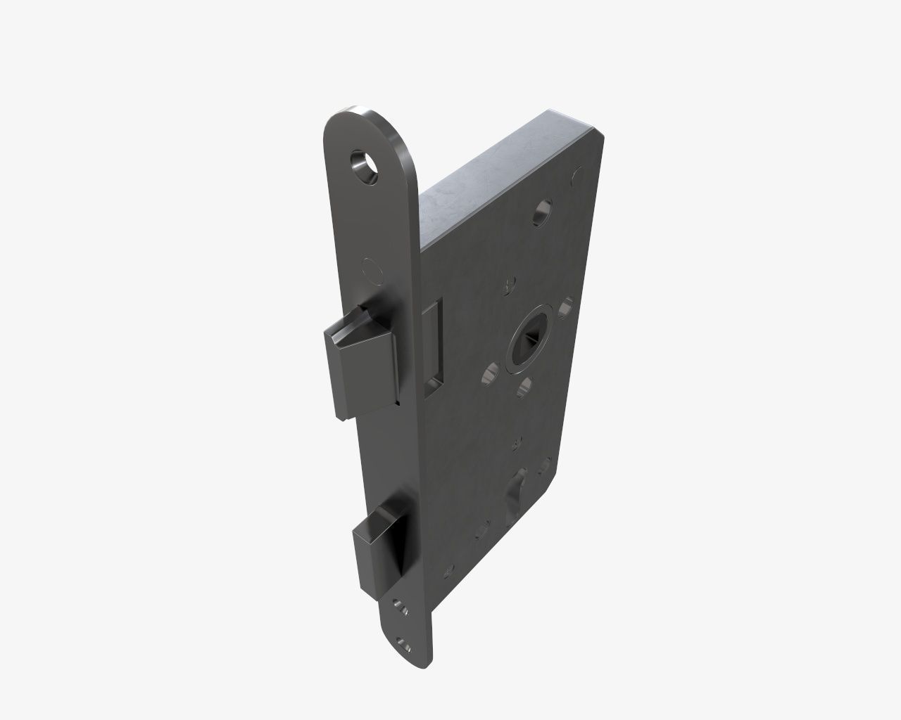 standard door lock for interior doors 3D model_3