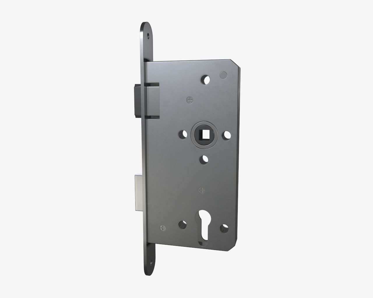 standard door lock for interior doors 3D model_2